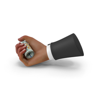 Cash 100 US Dollar Money Roll Hand Hold PNG & PSD Images