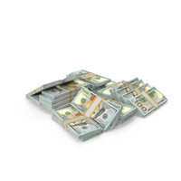 100 US Dollar Money Lots Arranged PNG & PSD Images