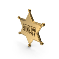 Gold Sheriff Badge PNG & PSD Images