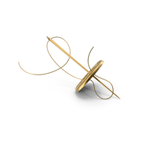 Gold Needle And Button PNG & PSD Images