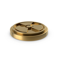 Gold Radioactive Icon PNG & PSD Images