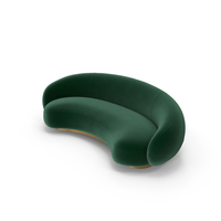 Green Curved Reception Sofa PNG & PSD Images
