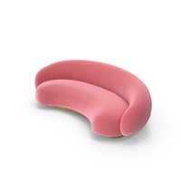 Pink Curved Reception Sofa PNG & PSD Images