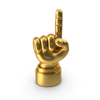 Attention Pointer Hand Gestures Gold Icon PNG & PSD Images