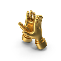 Clap Of Joy Hand Gestures Gold Icon PNG & PSD Images