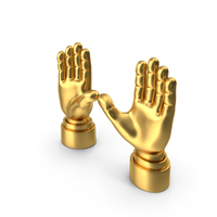 Joy Surprise Hand Gestures Gold Icon PNG & PSD Images