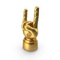 Rock On Hand Gestures Gold Icon PNG & PSD Images