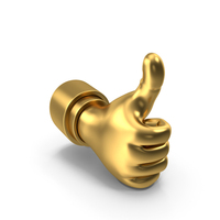 Thumbs Up Hand Gestures Gold Icon PNG & PSD Images