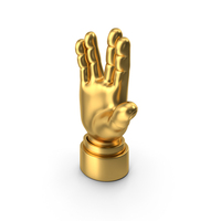 Wish To Prosper Hand Gestures Gold Icon PNG & PSD Images