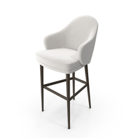 White Modern Counter Bar Stool PNG & PSD Images