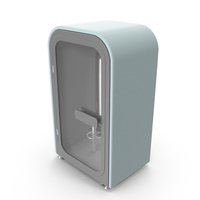 Booth Office Pod Blue PNG & PSD Images