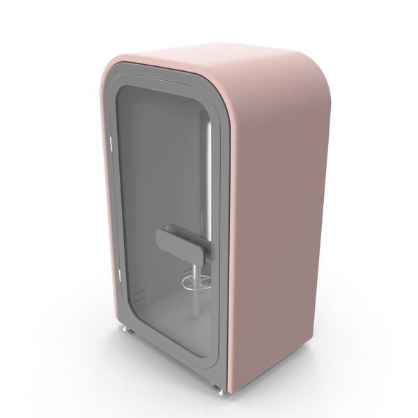 Booth Office Pod Red PNG & PSD Images