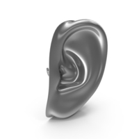 Human Left Ear Silver PNG & PSD Images