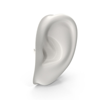 Human Left Ear White PNG & PSD Images
