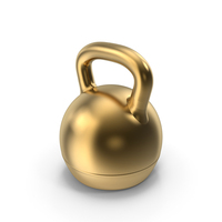 Gold Kettlebell Weight PNG & PSD Images