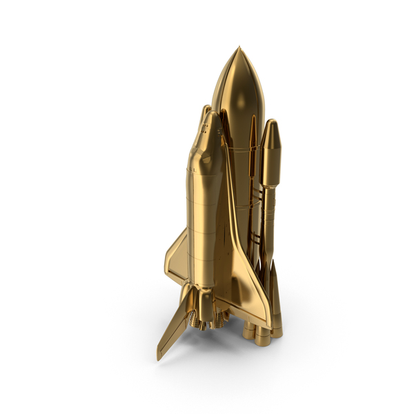Gold Space Shuttle PNG & PSD Images