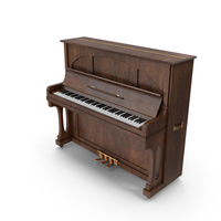 Dark Wood Upright Piano PNG & PSD Images