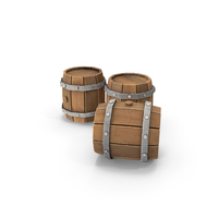 Stylized Barrels PNG & PSD Images