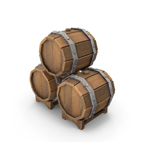 Stylized Barrels PNG & PSD Images