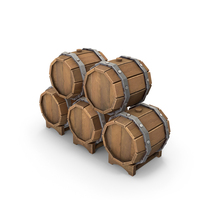 Stylized Barrels PNG & PSD Images