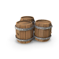 Stylized Barrels PNG & PSD Images