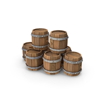 Stylized Barrels PNG & PSD Images