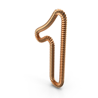Spiral Shaped Number 1 PNG & PSD Images