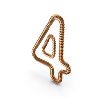 Spiral Shaped Number 4 PNG & PSD Images