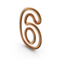 Spiral Shaped Number 6 PNG & PSD Images