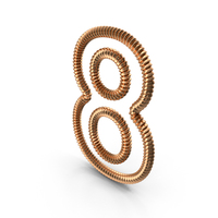 Spiral Shaped Number 8 PNG & PSD Images