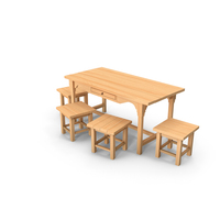 Table And Stools PNG & PSD Images