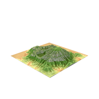 Tropical Island Terrain Skull PNG & PSD Images