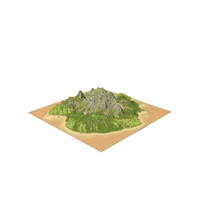Tropical Island Terrain PNG & PSD Images
