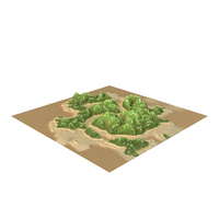 Tropical Island Terrain PNG & PSD Images