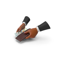 Black Hand Hold Money Count Wallet Bill US 100 Dollar PNG & PSD Images