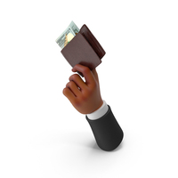 Money Wallet Bill US 100 Dollar Black Hand Hold PNG & PSD Images