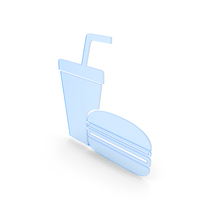 Blue Transparent Fast Food Symbol Straight PNG & PSD Images