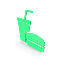 Green Fast Food Symbol Straight PNG & PSD Images