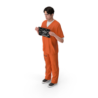 Asian Male Prisoner With Mugshot Sign PNG & PSD Images