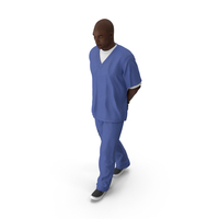 Black Prisoner Wearing Blue Clothes In Handcuffs PNG & PSD Images