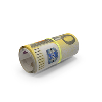 Bill Euro 200 Notes Rolled PNG & PSD Images