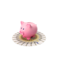 Circular Arranged Euro 200 Notes Piggy Bank PNG & PSD Images