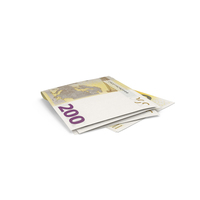 Double Euro 200 Note Fold On Ground PNG & PSD Images