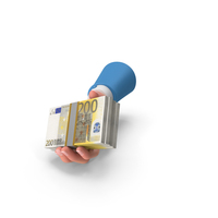 Euro 200 Holding Giving Bill Money PNG & PSD Images