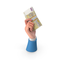 Euro 200 Lot Holding Hand Money PNG & PSD Images