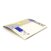 Money Two Euro 200 Note Fold PNG & PSD Images