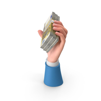 Raising Hand Win Euro 200 Money PNG & PSD Images
