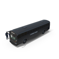 Officer And Asian Inmate With Prison Transport Bus PNG & PSD Images