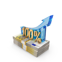 100 Percent Arrow Growth On Euro 200 Money Notes PNG & PSD Images