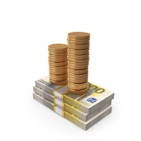 100 Percent Euro 200 Money Notes With Gold Coins PNG & PSD Images